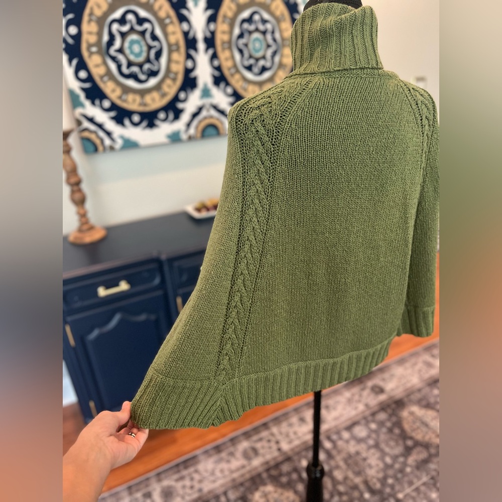 Talbots Sweater Cape / Poncho Button Down Size Sm… - image 2